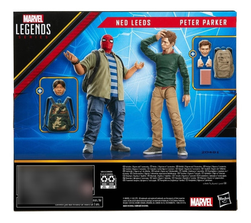 2 Pack de Peter Parker y Ned Leeds Marvel Legends Series Spiderman Homecoming