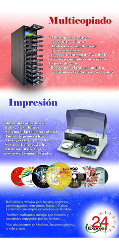 Impresion Y Copia Dvd - Cd Calidad Profesional. Gráfica Gral
