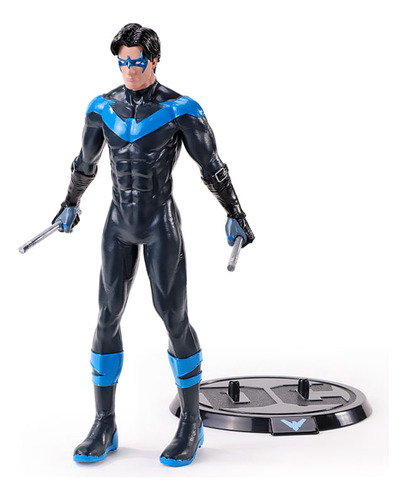 Figura Nightwing Dc Comics Bendyfigs Coleccionable Base Toyz