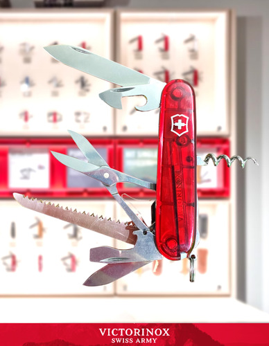 Navaja Victorinox Cazador Con Estuche Swiss Army Logo Deluxe