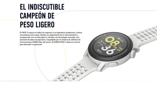 Reloj Deportivo Gps Coros Pace 3 Malla Nylon Ink Gris Nylon Ink Negro Negro