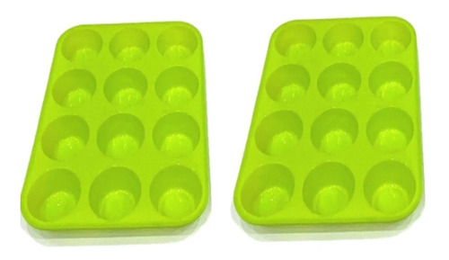 Pack X2 Molde De Silicona P/12 Muffins Cupcake Horno/freezer