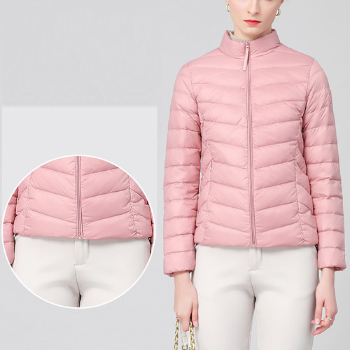 Chaqueta Moderna Para Mujer Con Cuello Alto Y Cremallera Par