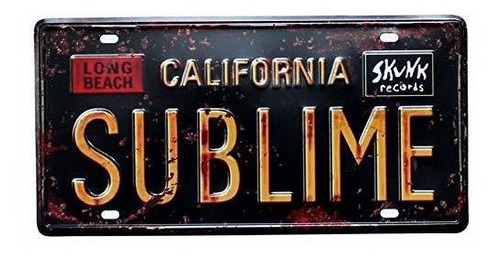 Funny Sign Sublime California Vintage  L Tin Sign Wall ...