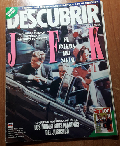 Revista Descubrir N° 29  Noviembre De 1993  John Kennedy