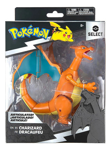 Boneco Miniatura Pokemon Charizard Articulado Sunny- 3542
