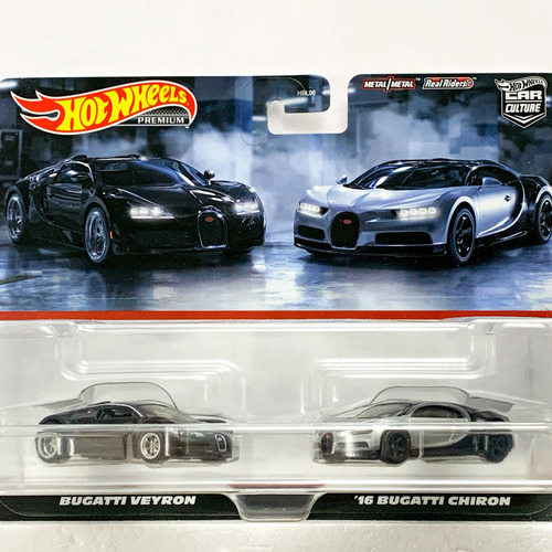 Duo Pack Hot Wheels Premium 2 Pack Bugatti Veyron & Chiron