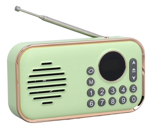 Altavoz De Radio Fm Portátil, Tarjeta De Memoria, Disco En U