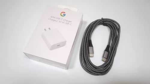 Cargador Rápido Google 30w Usb-c Original +cable 180cm