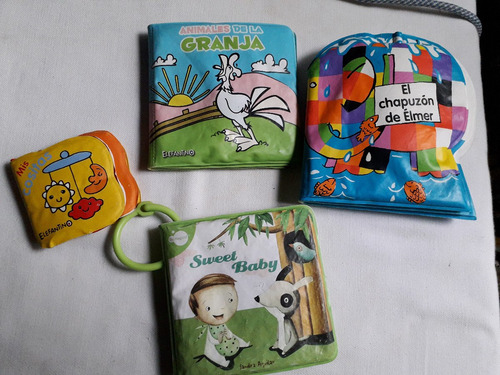 Imagen 3 de 10 de Lote 5 Libros P/bebe Lavables Ideal Para Jugar En La Bañera