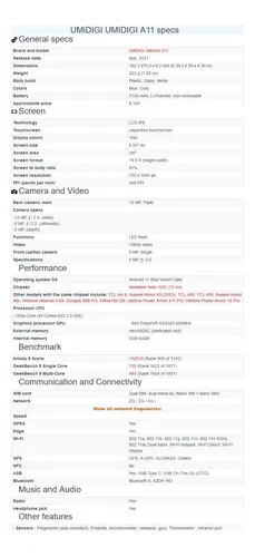 Umidigi A11 3gb 64gb Dual Sim Duos