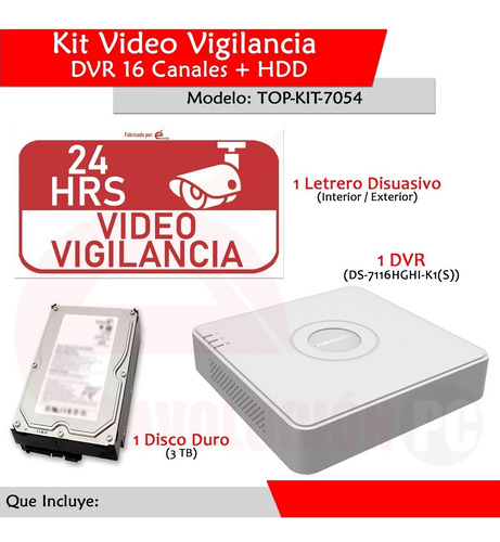 Rmt1154 Dvr 1080p Lite 16 Canales Turbohd + 2 Ip Hikvision + (Reacondicionado)