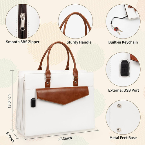 Bolsa De Mano Para Computadora Portátil Para Mujer, Bolsa Pa