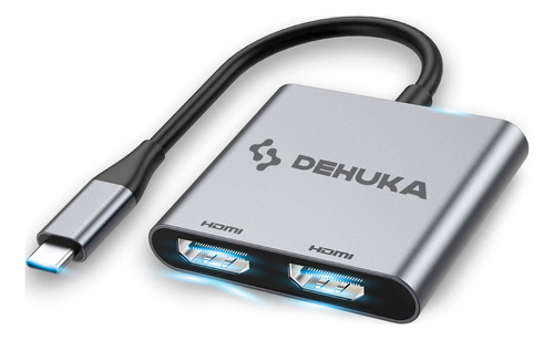 Adaptador Dos Monitores Hub USB C HDMI Dehuka