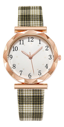 Reloj De Cuarzo Para Mujer, Retro, Luminoso, Con Correa A Cu