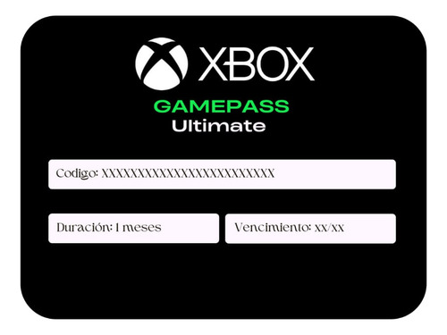 Xbox Gamepass Ultimate 1 Mes Codigo Latam