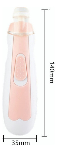 Lima De Uñas Corta Eléctrica Portátil Para Bebés Con Luz Led Color Rosa
