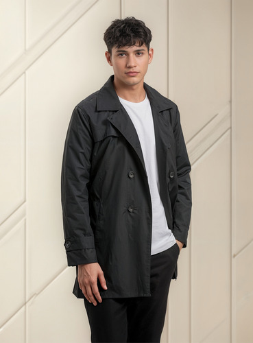 Sobretodo Impermeable Quality Import Piloto Trench Hombre