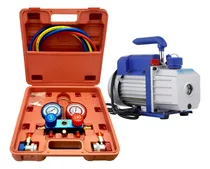 Comprar Bomba Vacío 1 Etapa 70lt + Manifold Refrigeracion Automotriz