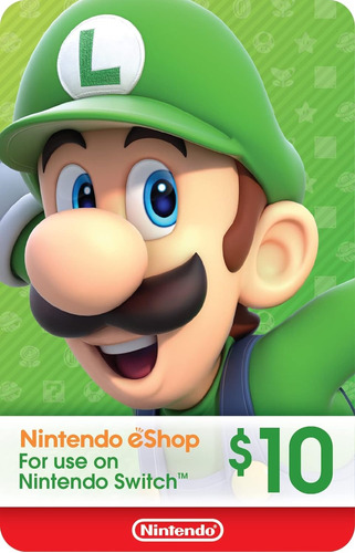 Tarjeta Nintendo Eshop Card Prepago Nintendo Switch Us$10