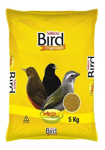 Sellecta Bird Frugívoros 5kg Ração Extrusada Trinca Sabiá