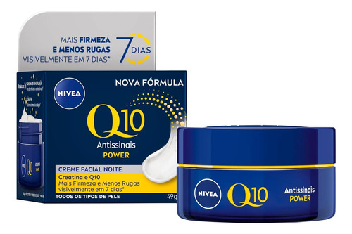 Nivea Creme Facial Antissinais Noite Q10 Power Plus