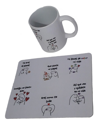 Paquete De Taza Y Mouse Pad Personalizados Flork/deformitos 