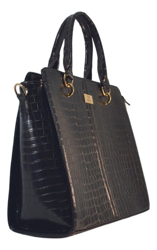 Bolso De Dama Dibella Ejecutivo Imit. Piel Cocodrilo Yalena