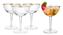 Comprar Gold Rim Vintage Coupe Martini, Champán Y Copas De Cóctel - 