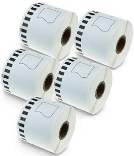 5 Piezas Rollos Continuos Brother 62mmx30m Ql700/800 Dk2205