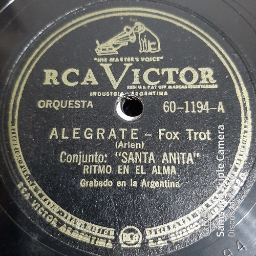 Pasta Conjunto Santa Anita Rca Victor C162