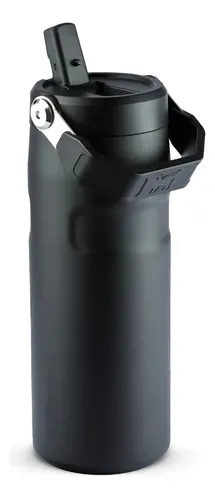 Garrafa Térmica Aerolight Flip Straw 473 Ml Black Stanley