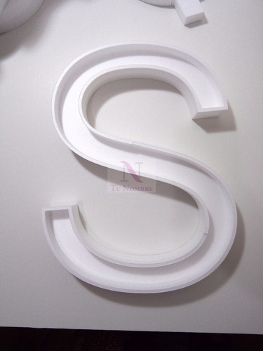 Letra 30 Cm Hueca Corporea Polyfan Cartel Luces Tu Nombre