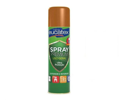 Tinta Spray Premium Metalizado Cobre 400ml  Eucatex