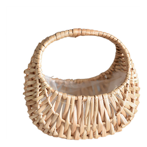 Cesta De Almacenamiento Para Flores, Cesta Tejida De Ratán P