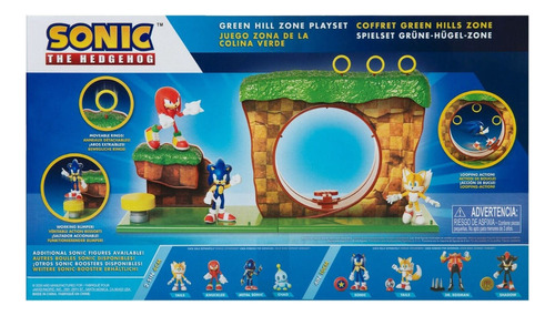 Sonic The Hedgehog Con Accesorios Playset Grenn Hill 