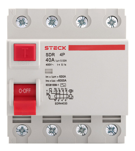 Interruptor diferencial miniatura-para riel din Steck SDR46330