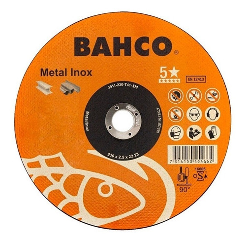 Discos Corte Bahco Inox Metal 115x1.6x22 Mm Alto Rendimiento