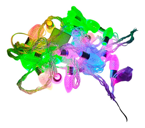 Serie Luces Navideña 5m 20 Focos Cono De Pino Multicolor