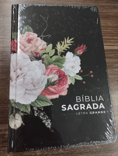 Biblia Sagrada Preta Rosas Nvi Letra Grande Capa Dura, De Diversos Autores. Série Bíblia Nvi Editora Plenitude, Capa Dura, Edição 1 Em Português, 2023