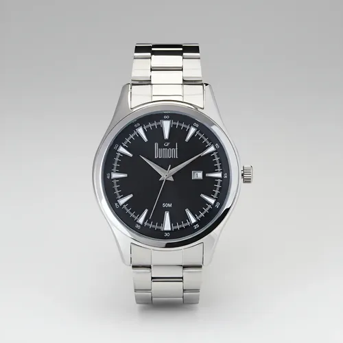 Relógio Analógico Berlim Masculino Prata e Preto Dumont