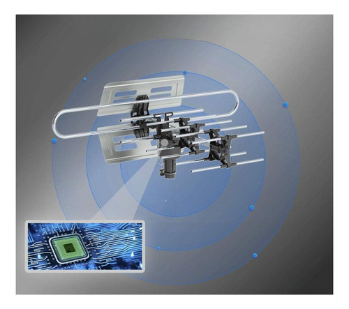 Antena De Tv Exteriores, Control Remoto, Rotación 360 Lbn