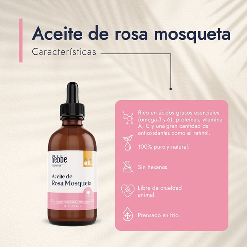 Imagen 2 de 9 de Rosa Mosqueta Aceite Puro Serum Tonico Facial Oil Cold Press