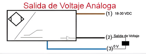Sensor Inductivo 12mm Salida Analógica0-10v Sn=0-3mm Cable2m