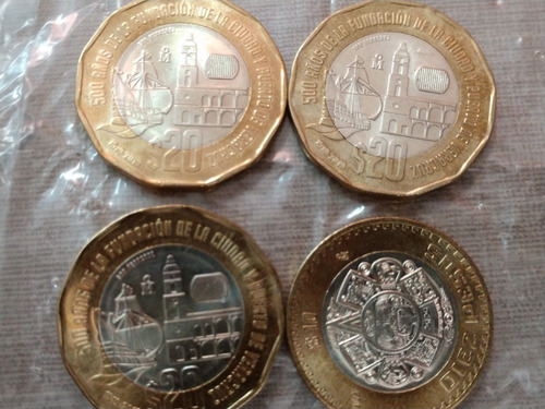 Moneda De $20 Pesos 500 Años Fundación De Veracruz Nueva