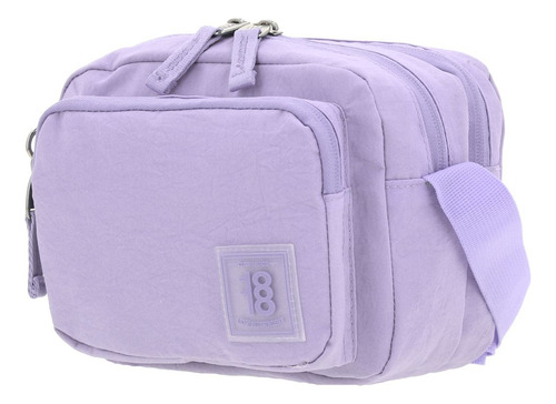 Crossbody Color Lila Zilp Impermeable 1866551-v Chenson 1818 Acabado De Los Herrajes Níquel Diseño De La Tela Lisa