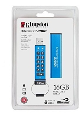 Kingston Digital 16gb Dt2000 Teclado Usb 3.0 , 256 Bits De H