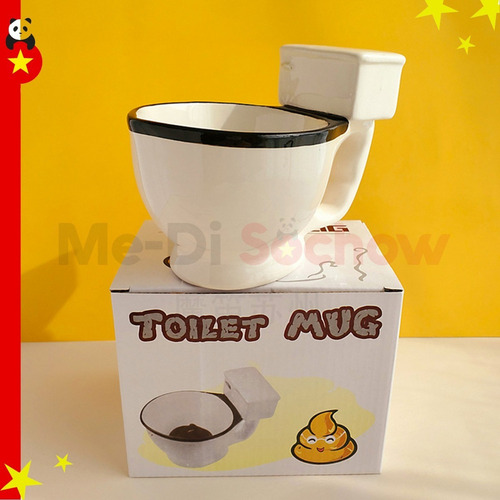 Taza Cafe Forma De Inodoro Wc Divertido Gran Capacidad
