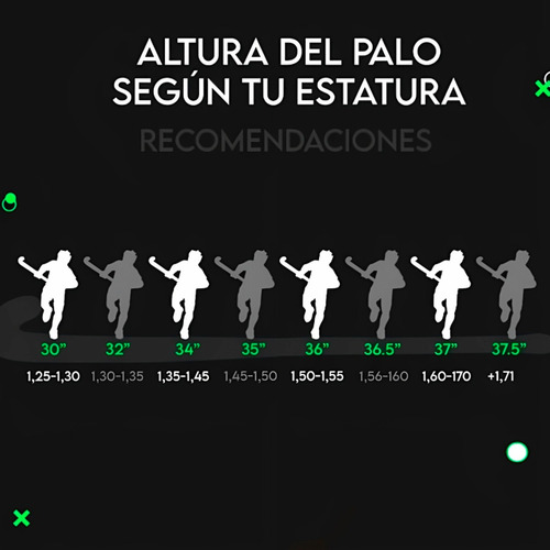 Combo Palo Hockey Equipment Fibra De Vidrio + Bocha Lisa