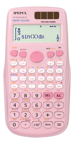 Calculadora Científica Ipepul Pink Función 417 Pantalla 4 Lí